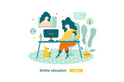 Online education - illustrations, an Education Illustration by LaVika (Thumbnail 2 of 11)