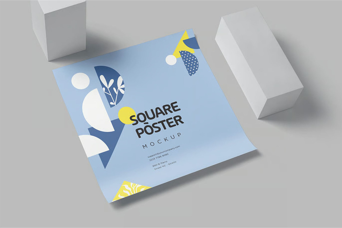 Square Poster Mockups, an Advertising Mockup by megostudi0 (Photo 6 of 6)
