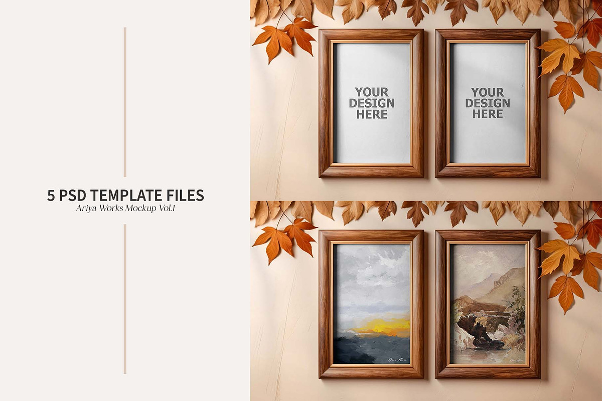 Maple Sauté | 5 Wooden Frame Mockup, a Household Mockup by Ariya Works (Photo 2 of 6)