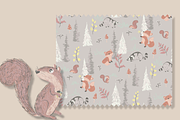 Woodland Cute Animals Pattern, a Pattern Graphic by Lady Bruniere Design (Thumbnail 6 of 15)