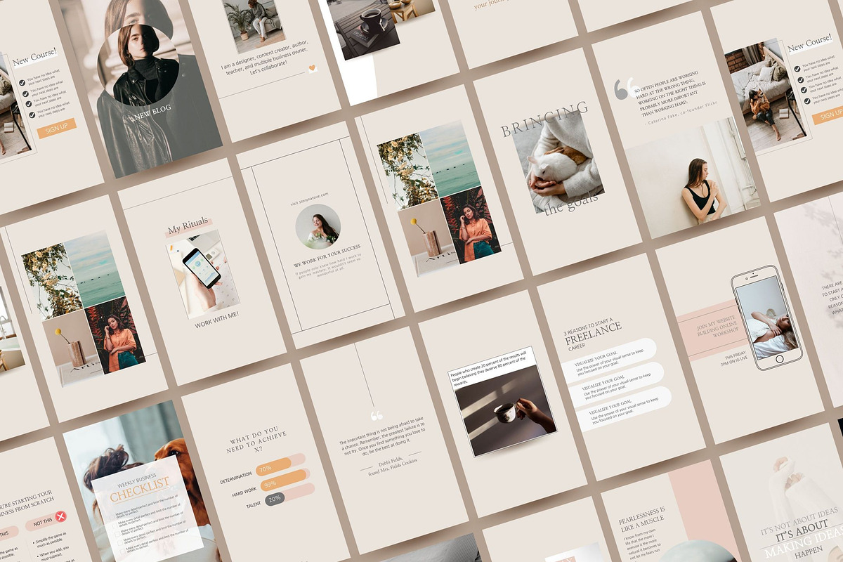 Wellness Instagram Canva Template, a Social Media Template by Story Native
