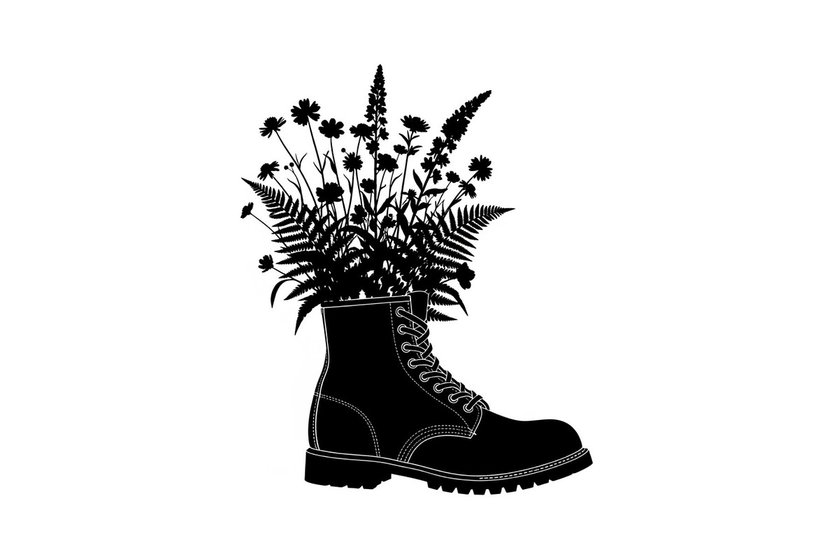 Floral Boot Silhouette Bundle, an Illustration by Gaye Art (Photo 26 of 31)