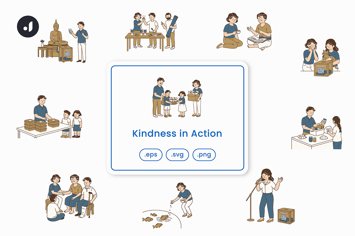 Kindness in Action Illustration, an Object Graphic by Jump Studio (Photo 1 of 12)