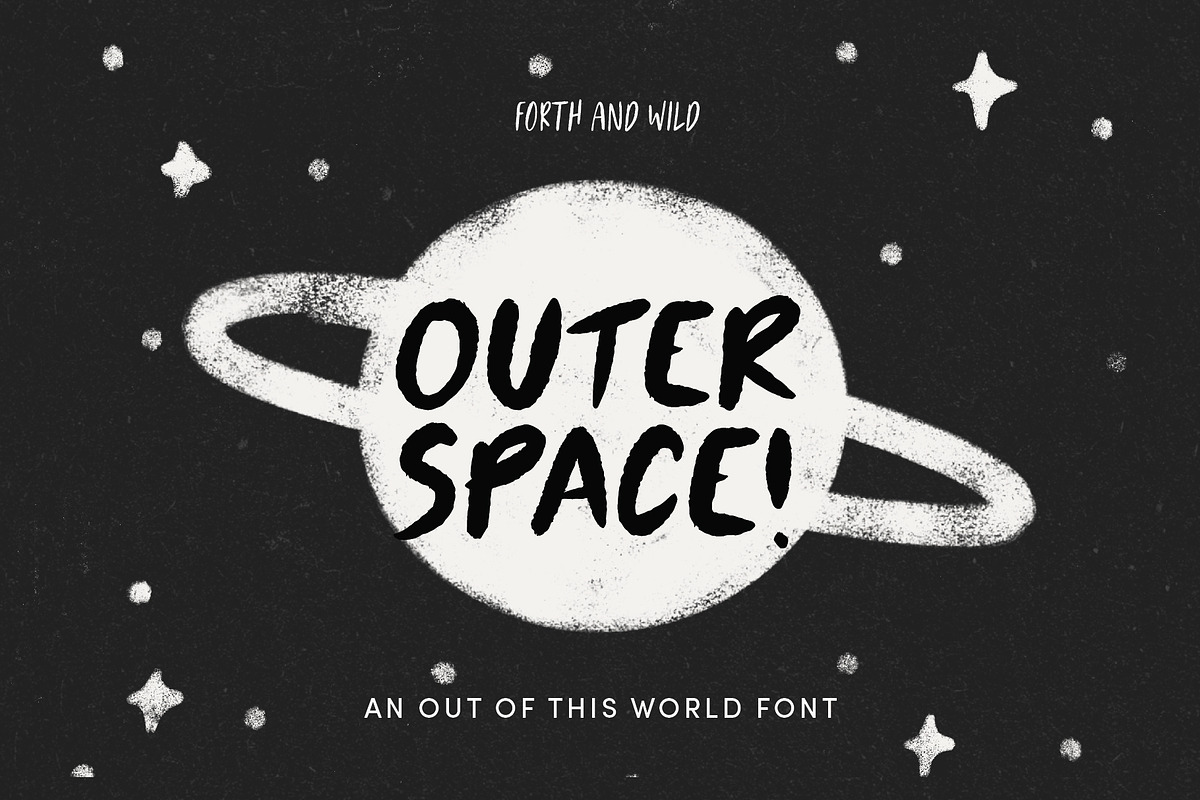 Outer Space Font + Graphic Kit, a Font by Forth and Wild (Photo 1 of 8)