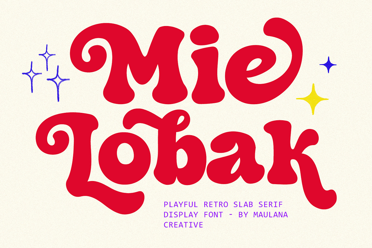 Mie Lobak Playful Retro Slab Serif, a Slab Serif Font by Maulana Creative (Photo 1 of 7)