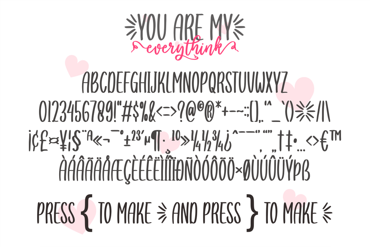 you are my everythink, a Script Font by N (Photo 9 of 12)