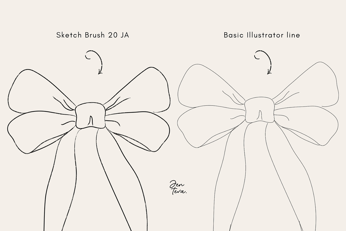 28 Adobe Illustrator Sketch Brushes, a Brush Add-On by Jenteva Art (Photo 5 of 16)