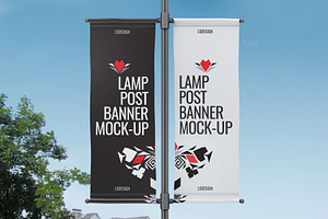 Lamp Post Banner Mock-Up, an Advertising Mockup by Xtrahive