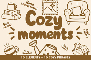 Cozy Moments Hand Drawn Doodle Set