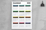 2026 Calendar Template, a Stationery Template by ContestDesign (Thumbnail 1 of 3)