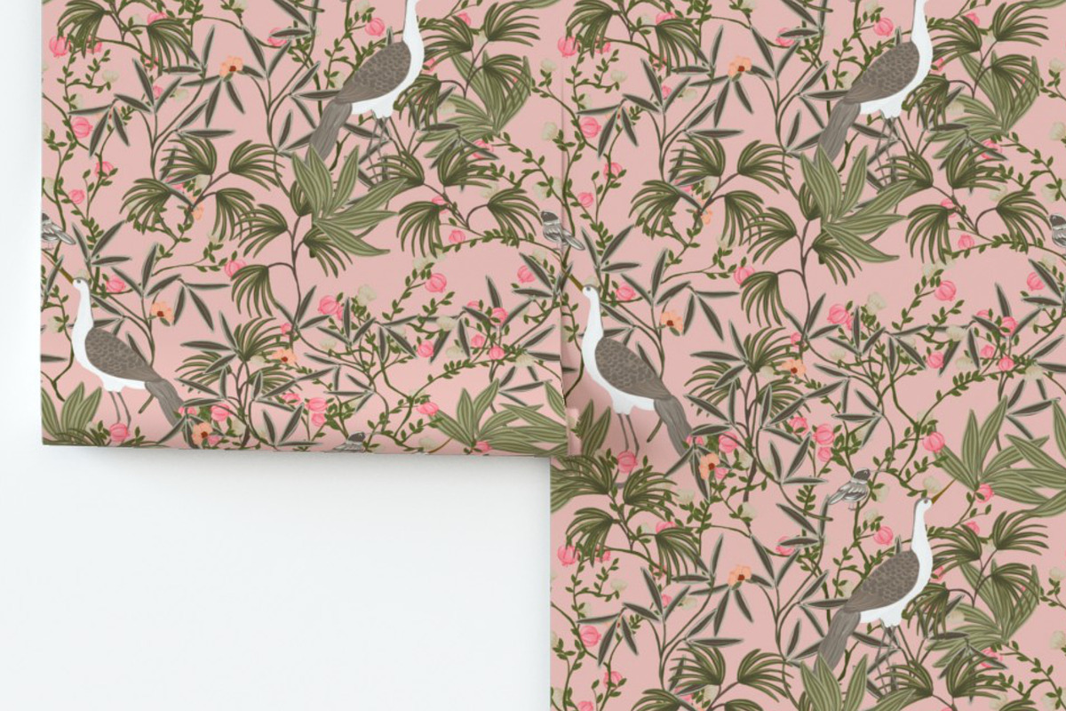Chinoiserie floral birds pattern, a Pattern Graphic by Cotton Melon pattern Shop (Photo 7 of 7)