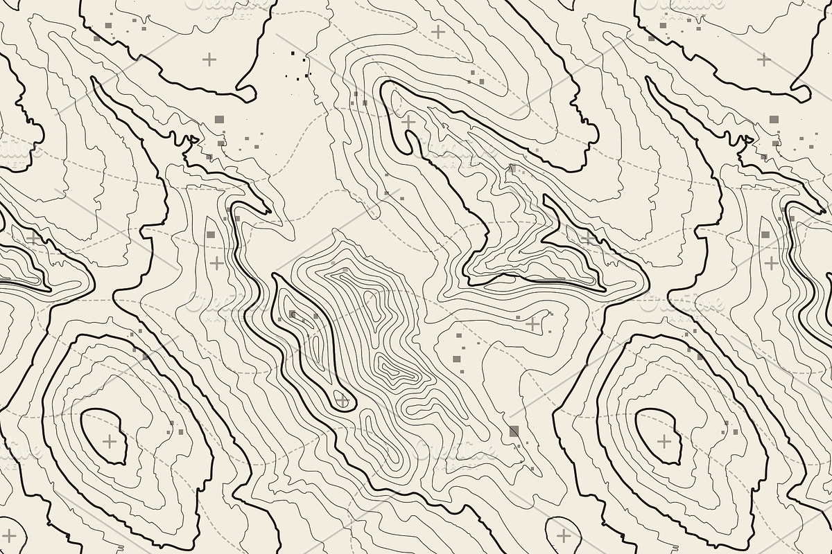 Seamless topographic map vector., a Pattern Graphic by RDShop