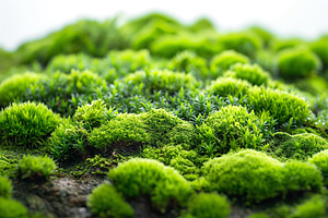 Lush green moss creating a vibrant natural landscape with varying textures and, a Background Photo by ImageMir