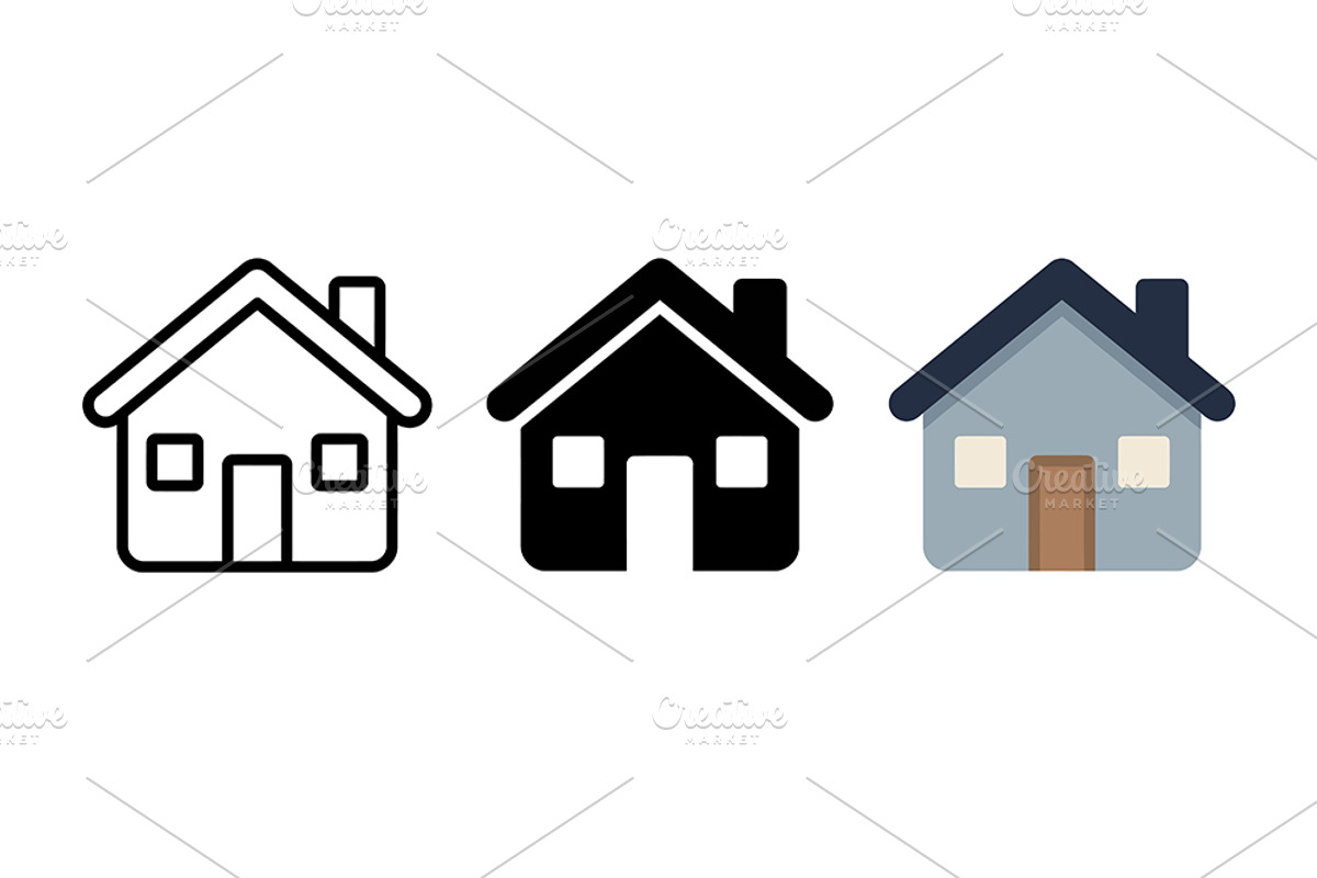 Stylized House Vector Icon Graphic, a Solid Icon by Artonix (Photo 2 of 2)