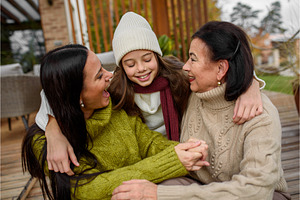 Mother, grandmother and granddaugter