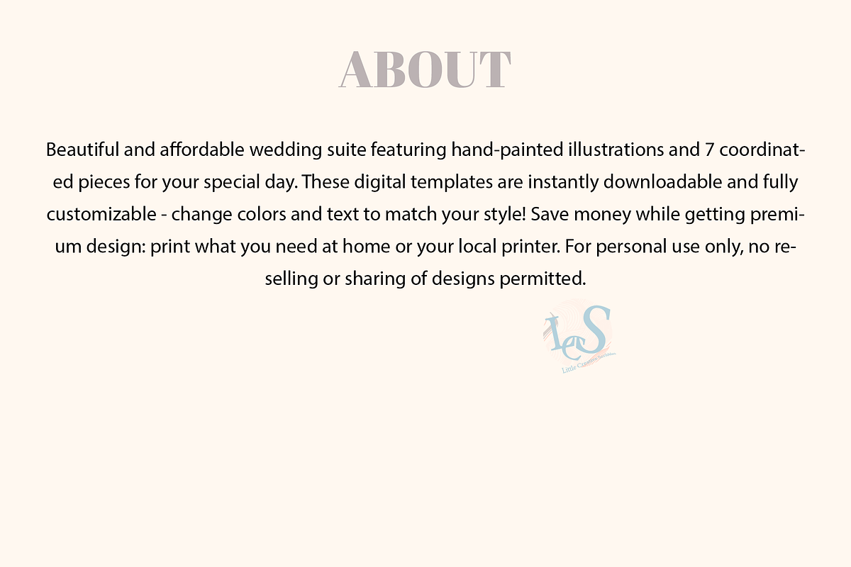 Botanical Wedding Invitation Suite, a Stationery Template by Little Creative Scribbles (Photo 7 of 7)