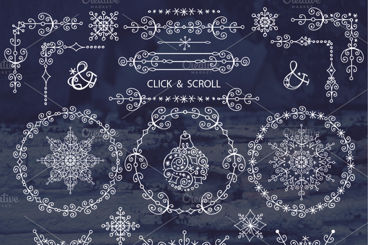 Winter borders,wreath,snowlakes, an Object Graphic by Tatianakost49 (Photo 1 of 2)