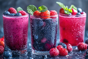 Refreshing berry smoothie with raspb, a Food & Drink Photo by Pixeness Studio