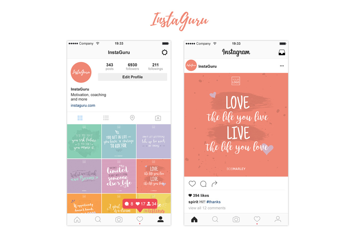 InstaGuru - Instagram pack, a Social Media Template by Numszky Creative (Photo 3 of 5)