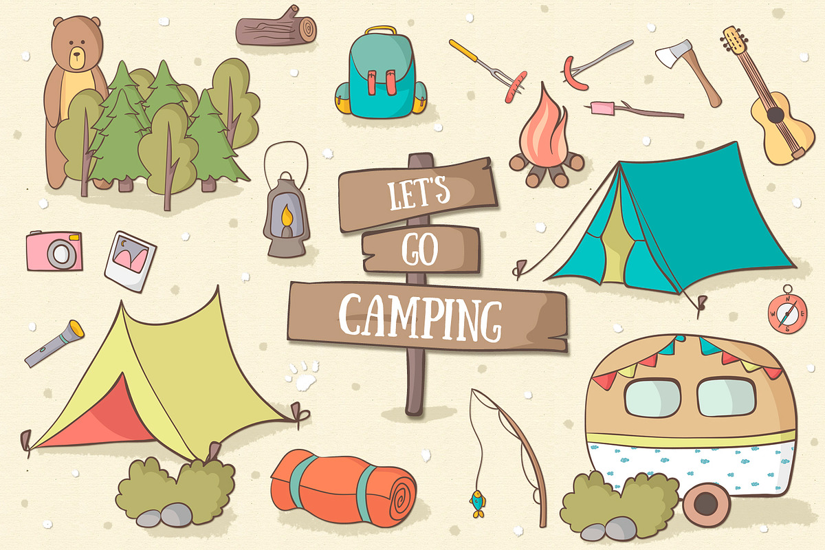 Lets Go Camping, an Illustration by clipick (Photo 1 of 5)