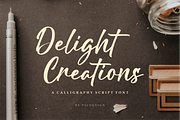 Delight Creations a Script Font, a Script Font by Vilogsign (Thumbnail 1 of 7)