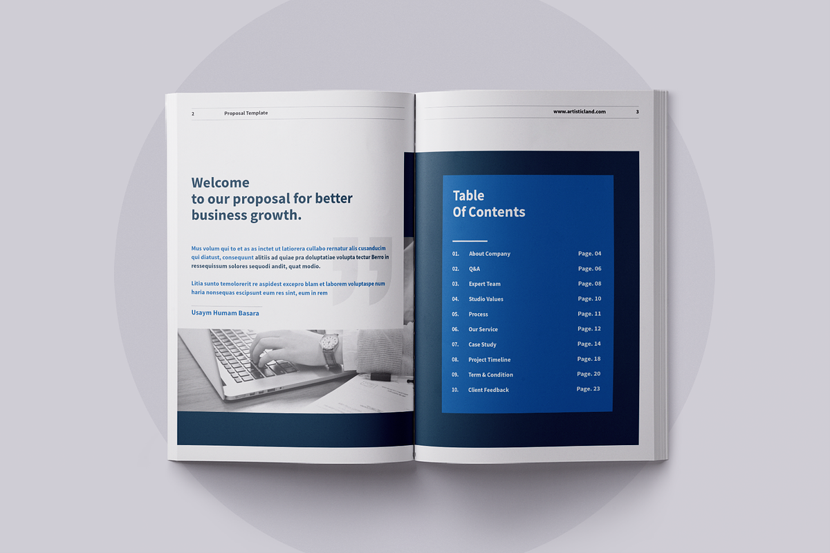 Proposal Template | Canva, a Brochure Template by ArtisticLand (Photo 4 of 12)