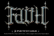 Elegant Metal Chrome Text Effect, a Layer Style Add-On by one-touch (Thumbnail 2 of 3)