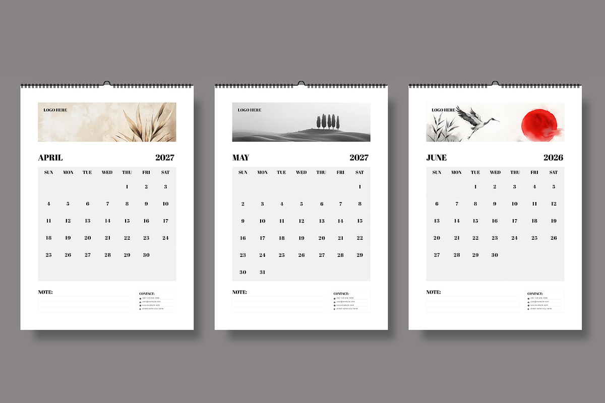 Calendar Template 2027, a Stationery Template by ContestDesign (Photo 3 of 5)