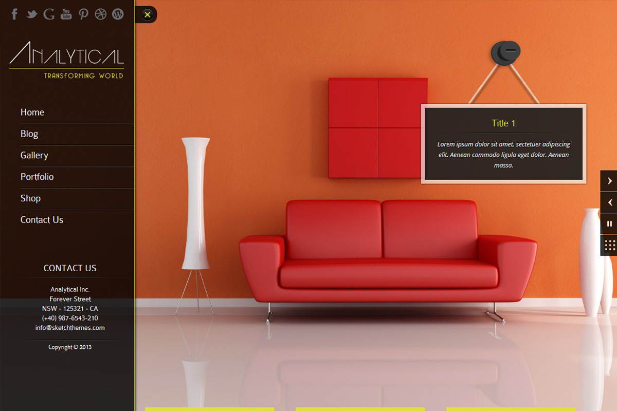 Analytical WordPress Theme, a WordPress Template by SketchThemes (Photo 2 of 5)