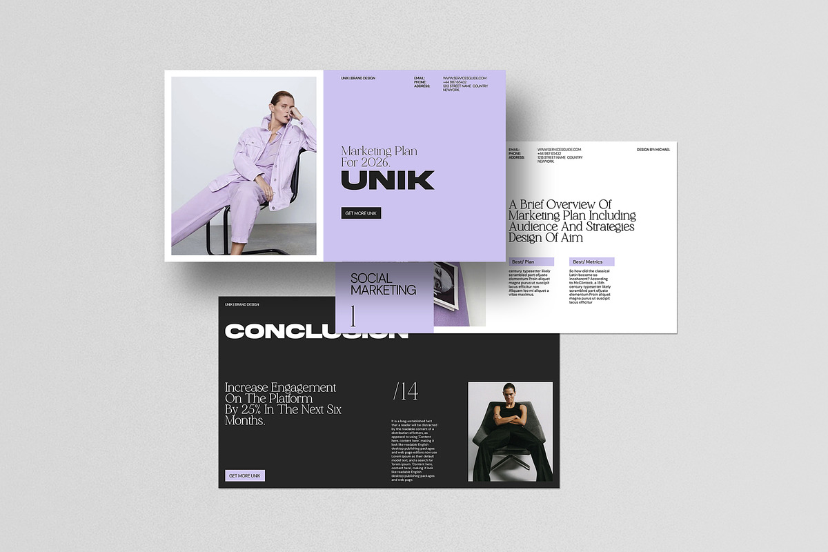 UNIK | Marketing Plan Presentation, a Presentation Template by SlideStock (Photo 3 of 8)