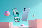 Minimalist Smartphone Mockup Kit, an iPhone Mockup by oxy_gen (Thumbnail 2 of 7)