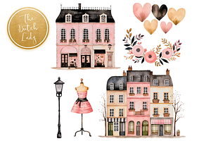 Life In Paris Clipart Set