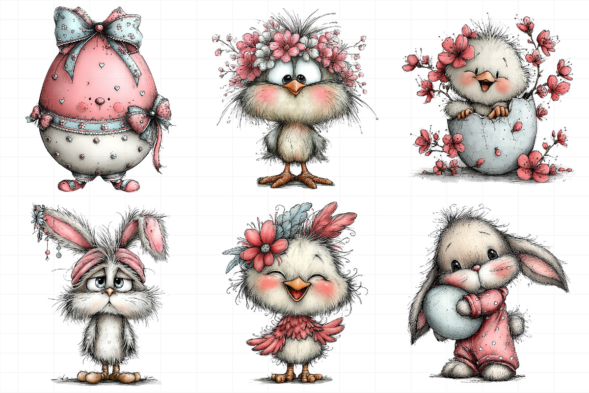 Whimsical Easter Clipart, an Illustration by Daily.Designs (Photo 3 of 8)
