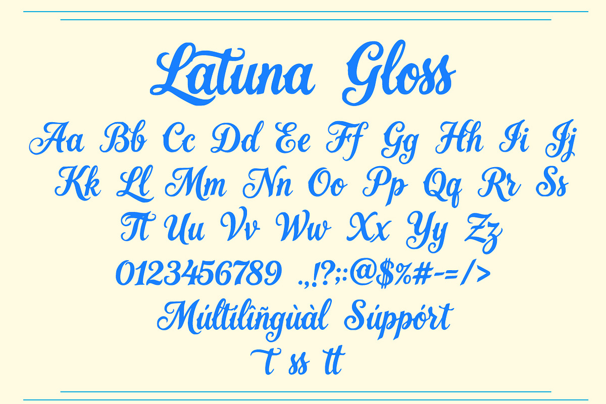 Latuna Gloss - Handrawn Script Font, a Script Font by NuType (Photo 6 of 11)