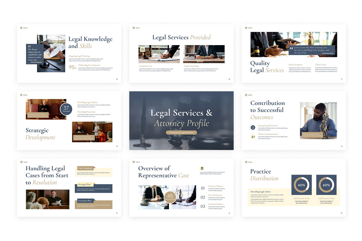 Legal Services & Attorney PowerPoint, a Presentation Template by Loin Studio (Photo 3 of 4)