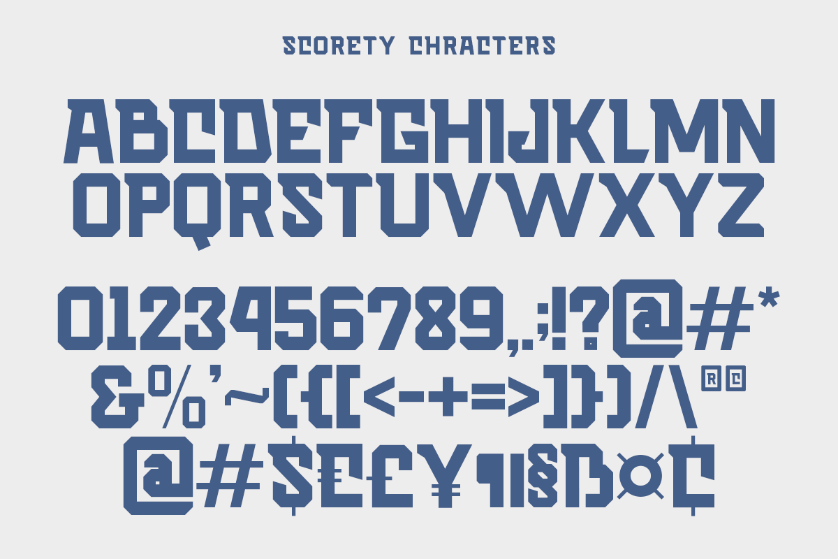 Scorety - Baseball Sport Font, a Sans Serif Font by Pandeka Studio (Photo 11 of 11)