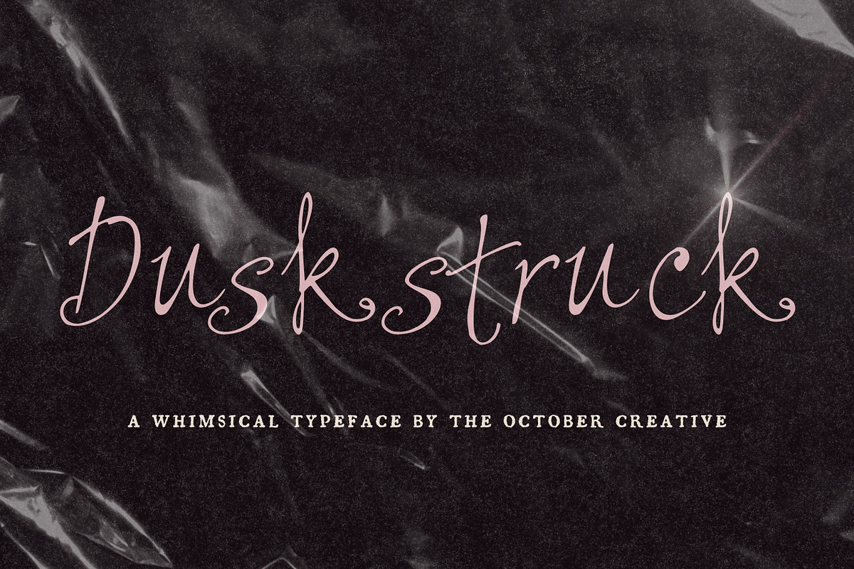 Duskstruck Whimsical Script Font, a Script Font by The October Creative (Photo 1 of 8)