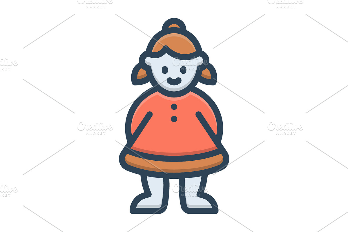 Children toddler color icon, a Duotone Icon by Creative priyanka