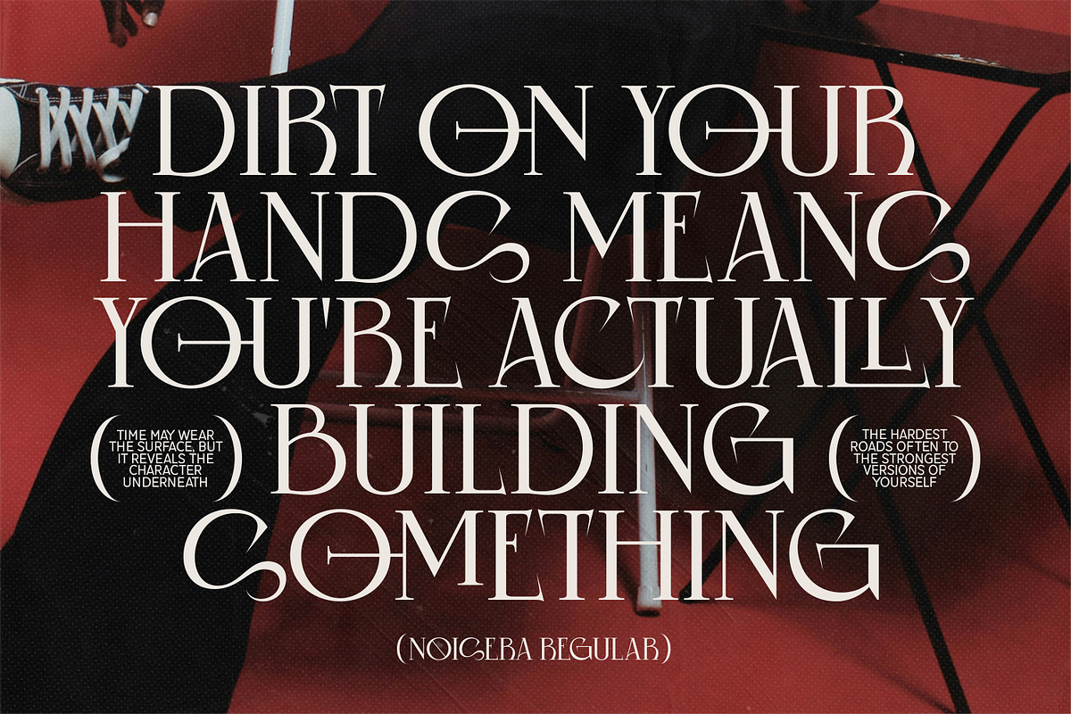 Noisera - Distressed Serif Font, a Serif Font by shineink.designlab (Photo 2 of 15)