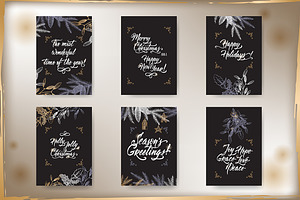 6 Christmas Cards And Lettering