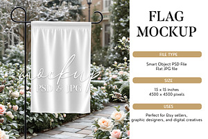 Photoshop PSD Smart Object Flag Mock, a Mockup by Bijou Bay