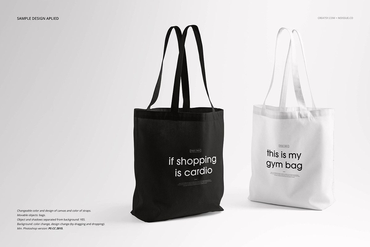 Noissue Tote Bag Mockup Bundle, a Packaging Mockup by creatsy5 (Photo 48 of 67)