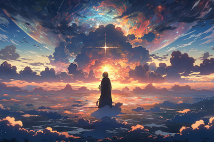 God in the clouds, a Photo by Pictures for you!!!!!!!!!