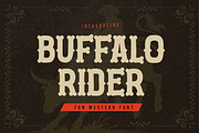 Buffalo Rider – Cowboy Display Font, a Slab Serif Font by Gassstype (Thumbnail 1 of 8)