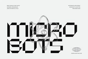 Microbots - Futuristic Font, a Sans Serif Font by limitype
