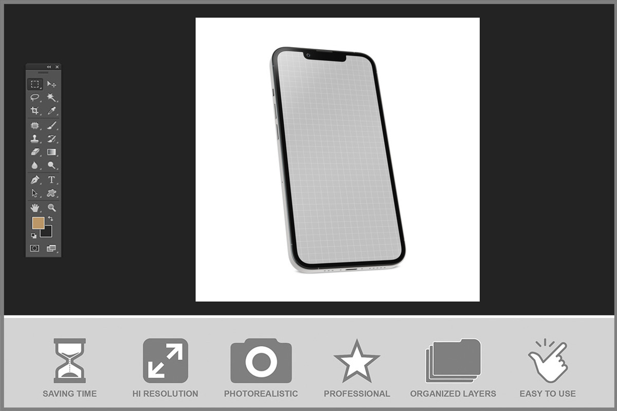 Cell Phone Urban Landscape Mockup, an iPhone Mockup by Bruno's Shop (Photo 2 of 3)