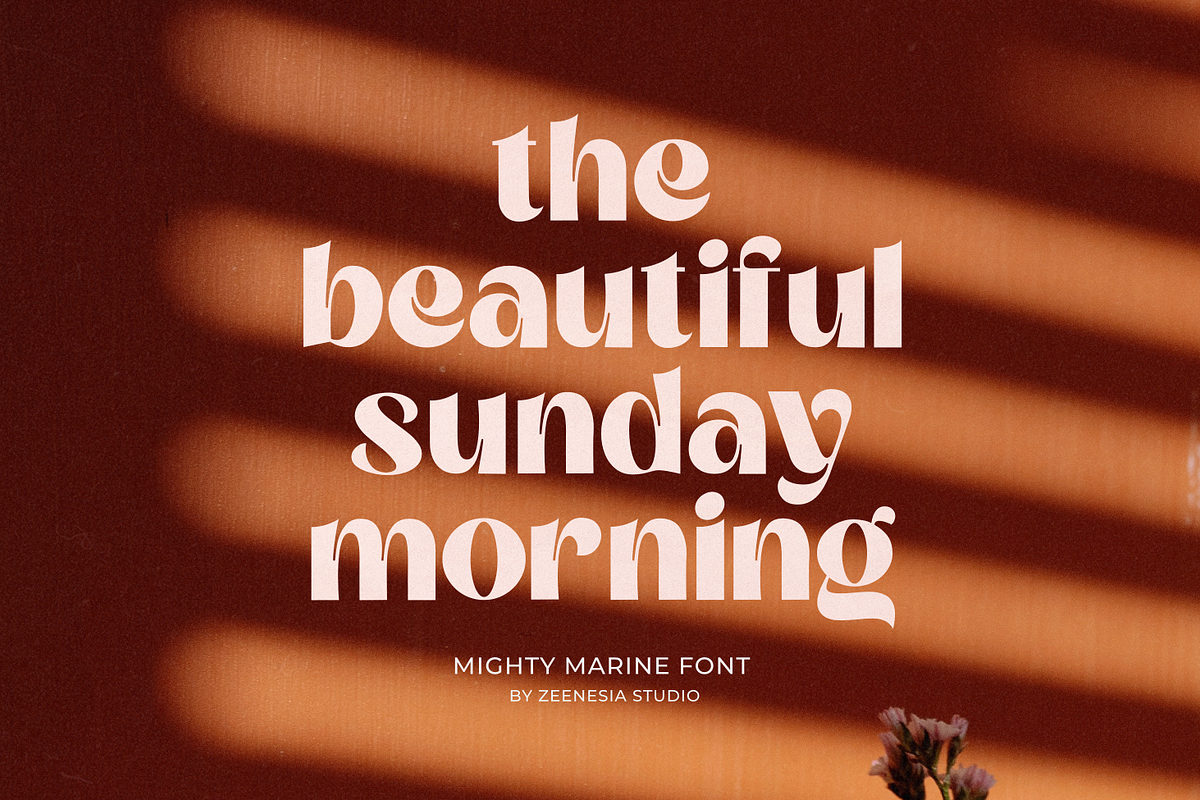 Mighty Marine, a Sans Serif Font by zeenesia (Photo 6 of 24)
