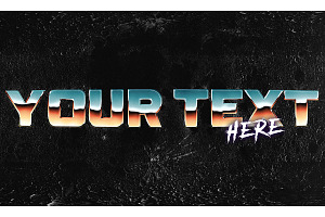 Chrome Text Effect PSD – Editable, a Branding & Logo Template by LESZ Design
