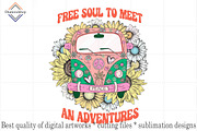 Hippie Sublimation Designs Bundle, an Illustration by DiamondShop (Thumbnail 5 of 11)