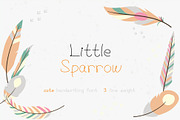 Little Sparrow | handwriting font, a Script Font by white supply (Thumbnail 1 of 6)